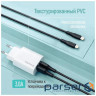 Дата кабель USB 2.0 AM to Lightning 1.0m 3A textured PVC black ColorWay (CW-CBUL094-BK)