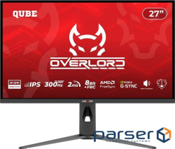 Монітор 27" QUBE Overlord G27Q300H / 2560x1440 (2K) / IPS / 300Hz / 1ms / HAS