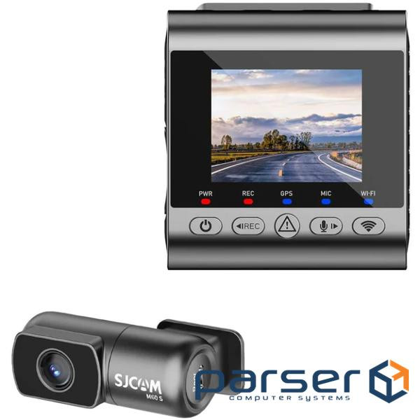 Відеореєстратор SJCAM Dashcam M60S + камера заднього виду, WIFI, 4K, HDR (6972476163401)
