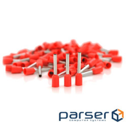 Кабельний наконечник VE1518, 1,5мм перетин затискання кабелю, довжина мідної трубки 18мм, ізоляція, ,