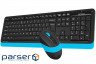 Комплект клавіатура + миша A4TECH Fstyler FG1010 Blue (FG1010 (Blue))