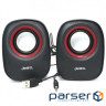 Колонки 2.0 JEDEL JD-M600 (Q-106) USB+3.5mm, 2x3W, 90Hz-20KHz, з регулятором гучності Black/Orang