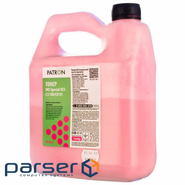 Тонер OKI C3100 / C810 1кг MAGENTA OCS Patron (PN-OC3100-M-1)