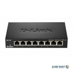 D-Link Switch DGS-108 8-Port Gigabit QoS Switch Metal Chassis Jumbo Frames