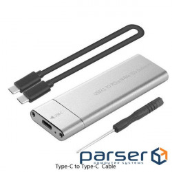 Корпус накопичувача USB3.0 A-M.2 (NVMe), корпус SSD, прозрачний (62.09.8412-1)