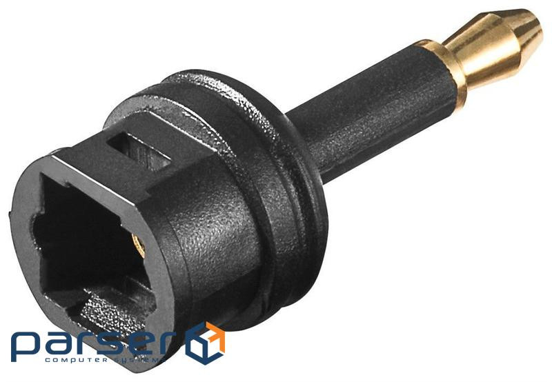 Toslink-mini F/M audio adapter, Gold direct adapter, black (62.09.8154-1)