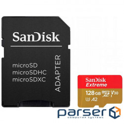 Карта памяти SanDisk 128GB microSD class 10 UHS-I Extreme For Action Cams and D (SDSQXAA-128G-GN6AA)
