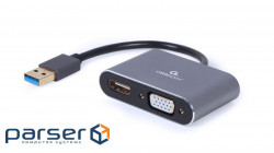 Adapter Cablexpert USB-A to HDMI/VGA (A-USB3-HDMIVGA-01)