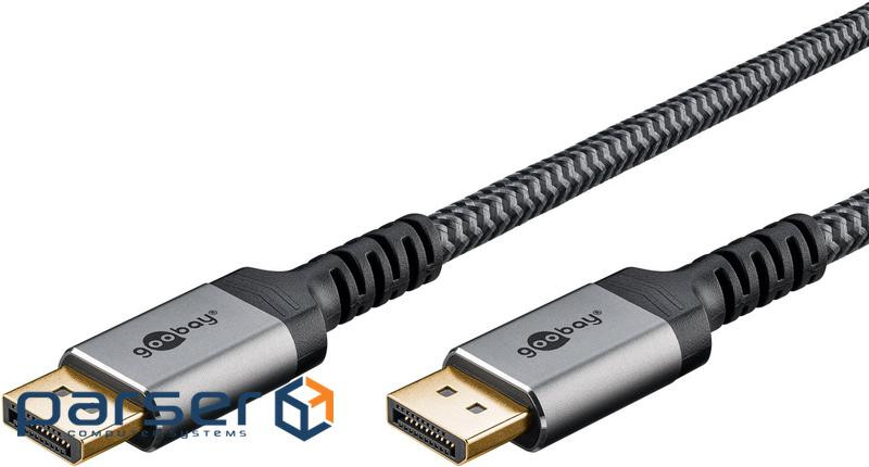 Кабель монітора-сигнальний DisplayPort M/M 1.0m,v1.4 8K@60Hz 19+1pin D=5.5mm Tex,чорний (75.06.5264 (75.06.5264