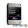 Жорсткий диск для сервера WD HDD Server HC590 24TB (3.5, 24TB, 512MB, 7200RPM, SAT (WUH722624ALE6L4)