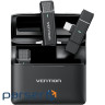 Бездротовий подвійний петличний мікрофон Vention USB-C 2-Pack Wireless Lavalier with Chargin (NCAB0)