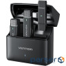 Бездротовий подвійний петличний мікрофон Vention USB-C 2-Pack Wireless Lavalier with Chargin (NCAB0)