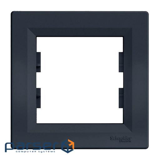 Рамка 1 пост антрацит горизонтальна Schneider Electric EPH5800171 Asfora
