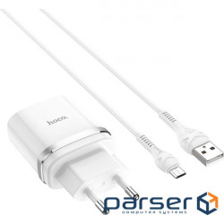 Зарядний пристрій HOCO C12Q Smart QC3.0 charger set(Micro) White (6931474716286)