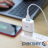 Charger HOCO C12Q Smart 1xUSB-A, 2.4A White w/Micro-USB cable (6931474716286)