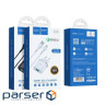 Charger HOCO C12Q Smart 1xUSB-A, 2.4A White w/Micro-USB cable (6931474716286)