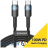 Дата кабель USB-C to USB-C 1.0m 100W blue Essager (EXCTT1-XC03)