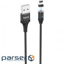 Cable HOCO U76 Fresh USB-A to Lightning 1.2m Black (6931474716705)