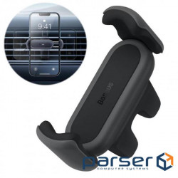 Car holder for smartphone BASEUS Steel Cannon 2 Air Outlet Car Mount Black (SUGP000001)