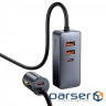 Автозарядка Baseus Share Together PPS with extension cord 120W 2U+2C Сіра (CCBT-A0G) (CCBT-A0G)