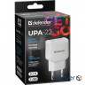 Зарядний пристрій Defender UPA-22 white, 2xUSB, 2.1A (83580)