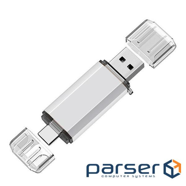 Флеш накопичувач USB 8Gb T&G Star TG009TC, Silver, Type-C / USB 2.0 (TG009TC-8GSL)