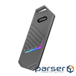 Кишеня Dynamode зовн. для M.2 SSD NVMe ч-з USB3.2 GEN2 Type-C алюміній темно-сіра (DM-CAD-SSD14-N)
