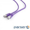 Патч корд PP6-0.5M / V, FTP, категорія. 6, литий, 50u "штекер із засувкою, 0.50 м, фіолет