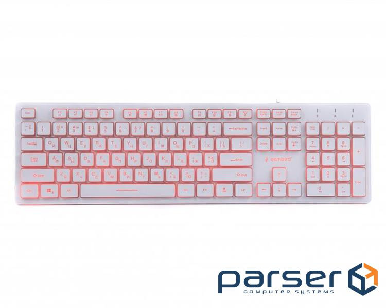 Клавіатура Gembird KB-UML3-01-W-UA White USB UKR
