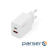 Зарядний пристрій DIGITUS 1хUSB-C, 1хUSB-A, 20W (DA-10300)
