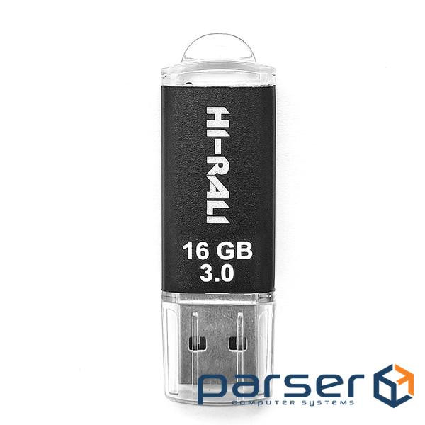 Флеш-накопичувач USB3.0 16GB Hi-Rali Rocket Series Black (HI-16GB3VCBK)