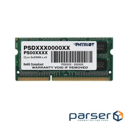 RAM PATRIOT 8 GB SO-DIMM DDR3 1600 MHz (PSD38G16002S)