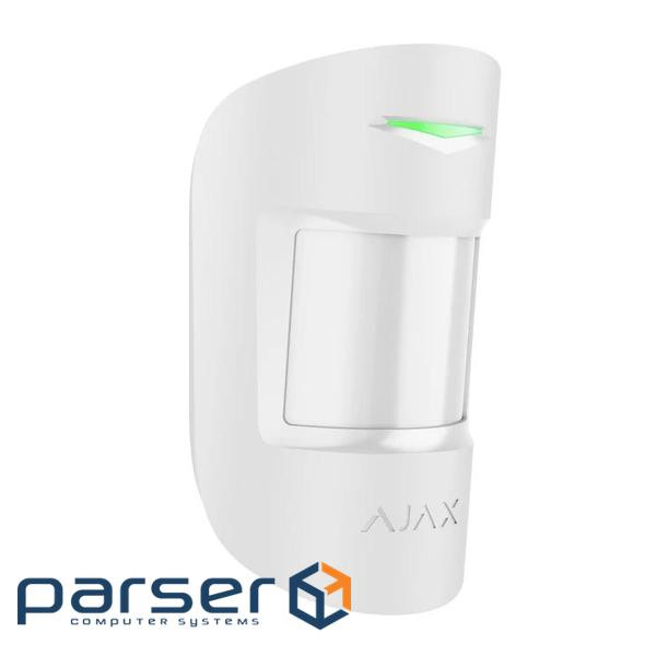 Бездротовий датчик руху з мікрохвильовим сенсором Ajax MotionProtect S Plus White