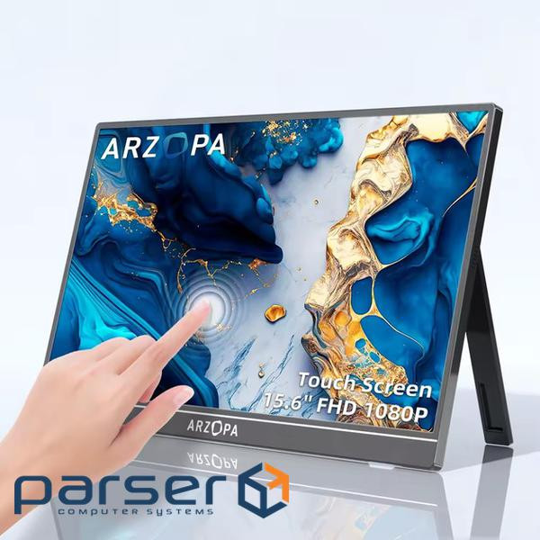 Монітор 15.6" Arzopa A1T Touch Screen, Black, WLED, IPS, 1920x1080, 16:9, 5 мс, 60 Гц, 350 кд/м2,