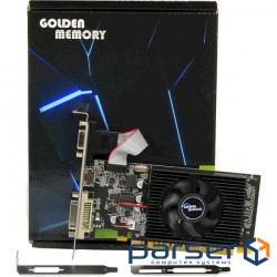 Video card MSI GeForce GT1030 2048Mb AERO ITX OC (GT 1030 AERO ITX 2G OC) PCI-Express x16 3.0, 2 ГБ, GDDR5, 64 Bit, Base - 1265 MHz, Boost - 1518 MHz, 1 x HDMI, 1 x DVI, 30 Вт GOLDEN MEMORY GeForce GT710 2GB DDR3 LP (GT710D32G64bit)