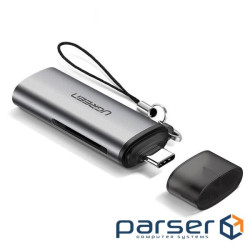 Зчитувач флеш-карт UGREEN USB Type-C 3.1 to TF/SD CM184 Gray (50704)