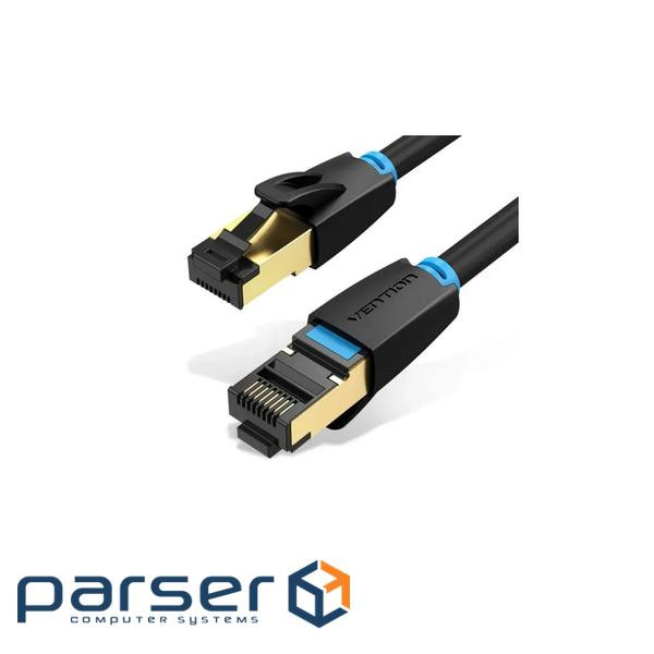 Патч-корд 10м, S/FTP cat 8 RJ-45 black Vention (IKABL)
