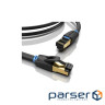Патч-корд 10м, S/FTP cat 8 RJ-45 black Vention (IKABL)