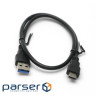 Дата кабель USB 3.0 AM to Type-C 0.5m PowerPlant (KD00AS1253)