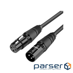 Кабель мультимедійний XLR M to XLR F 5.0m AV130 black Ugreen (20712)