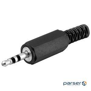 Штекер Goobay FreeEnd-Jack 2.5mm 3pin,/M конектор Cable Protector,чорний (75.01.1005-1)