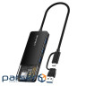 Концентратор Cabletime USB C/A - 4 Port USB 3.0, 5Gbps, 0.15 m (CB05B)