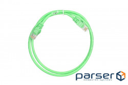 Patch cord 2E Cat 5e,UTP,RJ45, 26AWG ,7/0.16 CCA, 1.00 m,PVC, Green (2E-PC5ECA-100GRN)