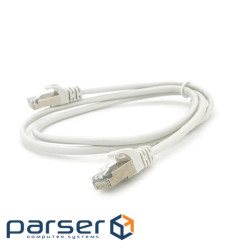 Патч-корд литий MERLION, FTP, RJ45, Cat.5e, 1m, сірий, CU, Q200 (PCM-CU-5E / 1G)