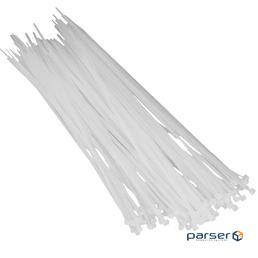 Хомут білий Courbi 370х4,8 (100шт) )