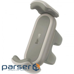 Автоутримувач для смартфона BASEUS Steel Cannon 2 Car holder to Ventilation Creamy Whit (SUGP000002)