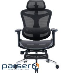 Крісло офісне з підставкою для ніг Sihoo DORO C300L Mesh Black with footrest (DORO-C300L-A3-101-JT)