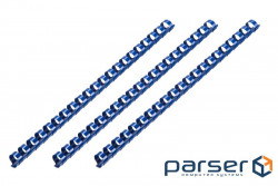Plastic springs for binder 2E, 45mm, blue, 50 pcs (2E-PL45-50CY)