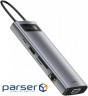 Порт-реплікатор USB-C Baseus Metal Gleam Series 9in1 Gray (CAHUB-CU0G)