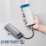 Порт-реплікатор USB-C Baseus Metal Gleam Series 9in1 Gray (CAHUB-CU0G)